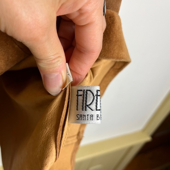 Vintage Camel Brown Suede Chic Maxi Skirt Elastic Waist Boho Casual Hippie S / M - Picture 3 of 13